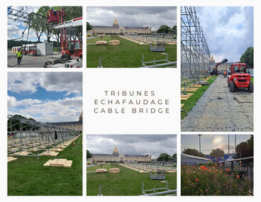 Tribunes et échafaudages